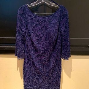 Elegant Dark Blue bidded dress. Worn once size 8 or medium